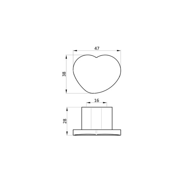 Sweet Heart Knob 8150-48 - Image 2